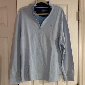 Men's Vineyard Vines 1/4 Zip sky blue medium